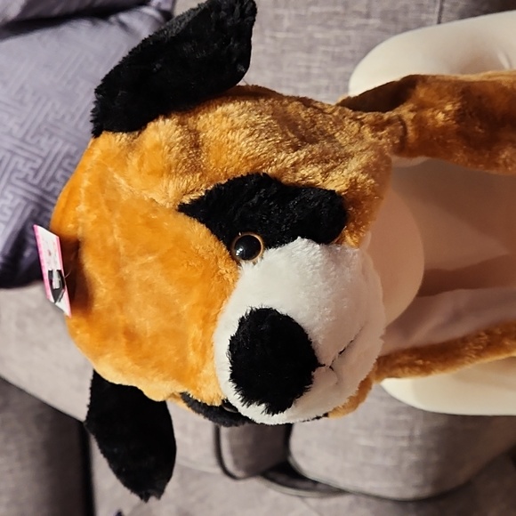 KIDS NEW FASHION ANIMAL HAT DOG BROWN AND BLACK SIZE FITS ALL INSULATED. - Picture 3 of 7